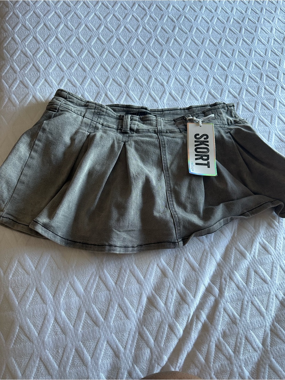 Gray Pleated Women's Skort